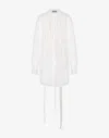 Moschino Stretch Poplin Dress With Embroidery In Yellow