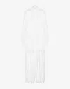 Moschino Stretch Poplin Dress With Fringe In White