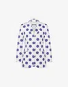 Moschino Stretch Satin Jacket Biro Polka Dots In White