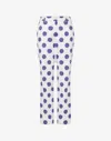 Moschino Stretch Satin Pants Biro Polka Dots In White
