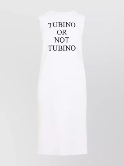 MOSCHINO STRETCH VISCOSE GRAPHIC PRINT MIDI DRESS