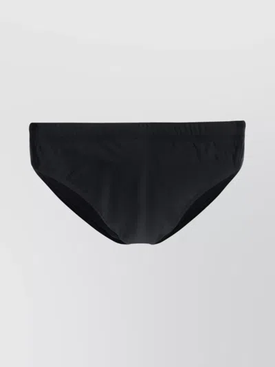 Moschino Stretch Waistband Floral Print Swimwear In Black