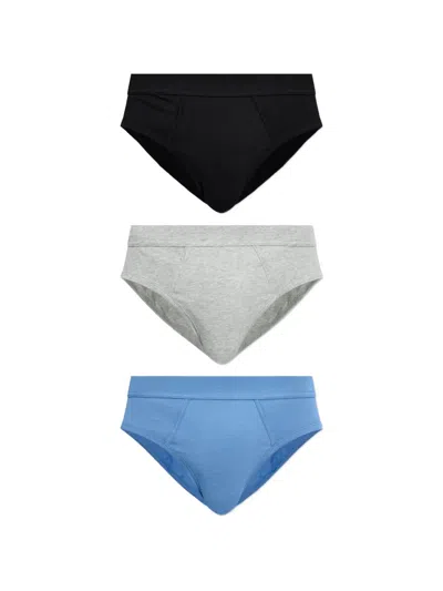 Moschino Stretch-cotton Briefs (set Of Three) In Multi