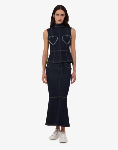 Moschino Stretch-jeansrock In Blue