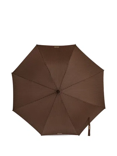 Moschino Stripe Umbrella In Brown