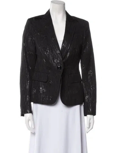 Pre-owned Moschino Striped Blazer In Black