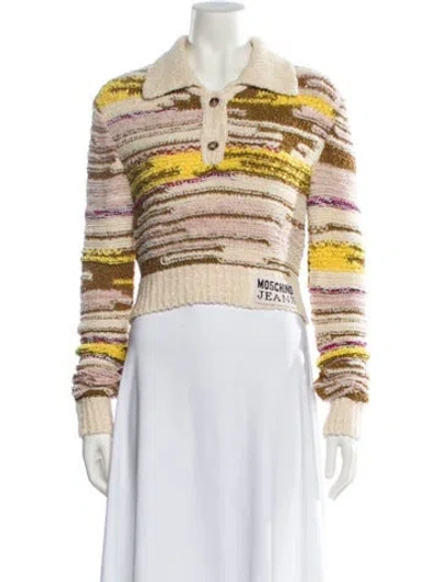 Pre-owned Moschino Striped Crew Neck Sweater W/ Tags In Multi