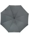 Moschino Striped Crook-handle Umbrella In Grey