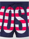 Moschino Striped Drawstring Waist Swimwear