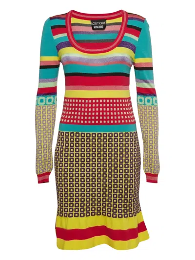 Pre-owned Moschino Striped Knee-length Dress