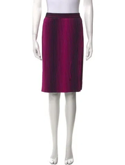 Pre-owned Moschino Striped Knee-length Skirt In Purple