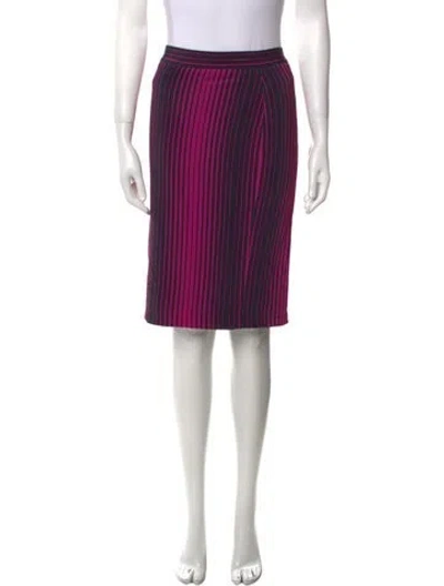 Pre-owned Moschino Striped Knee-length Skirt In Purple