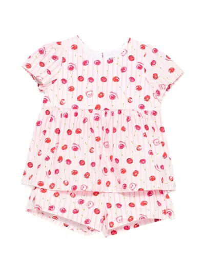 Moschino Babies' Striped-pattern Shorts Set In Multi