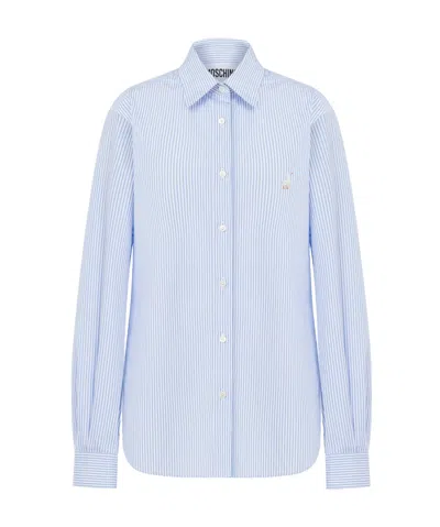 MOSCHINO MOSCHINO LONG-SLEEVED PINSTRIPED SHIRT