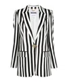 Moschino Striped Print Suit Jacket In White