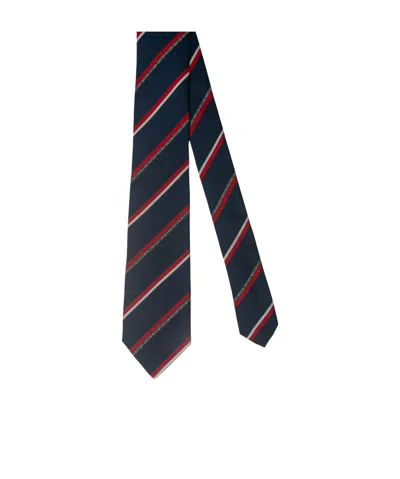 Moschino Striped Print Tie In Black