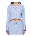 Moschino Striped Shirt In Blue