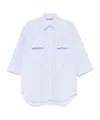 Moschino Striped Shirt In Blue