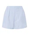 Moschino Striped Shorts In Blue