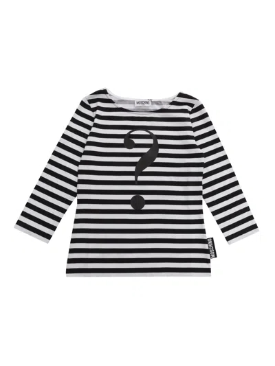 Moschino Kids' Striped Sweater In White