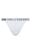 Moschino Striped Thongs In Blue