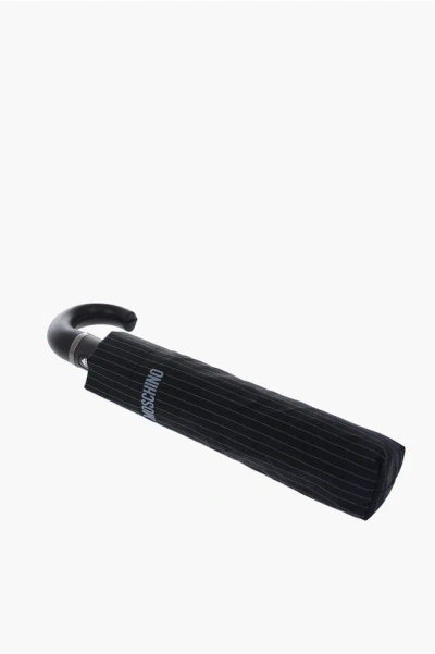 Moschino Striped Topless Umbrella In Black