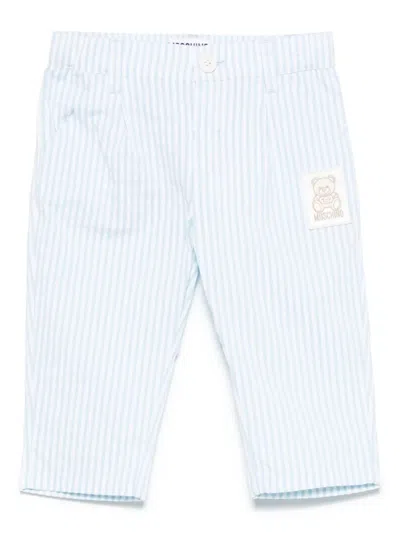 Moschino Babies' Striped Trousers In Blue