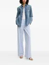 Moschino Striped Trousers In Blue