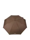Moschino Striped Umbrella In Brown