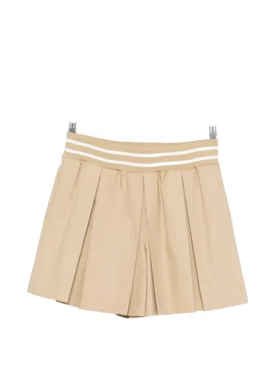 Moschino Striped-waistband Shorts In Brown