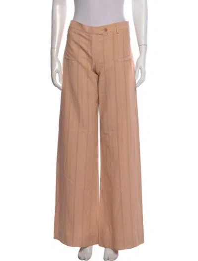 Pre-owned Moschino Striped Wide Leg Pants In Neutral