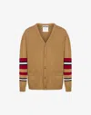 Moschino Stripes Cardigan With Inlay In Hazel