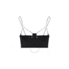 Moschino Stretch Poplin Crop Top With Pearls In Black