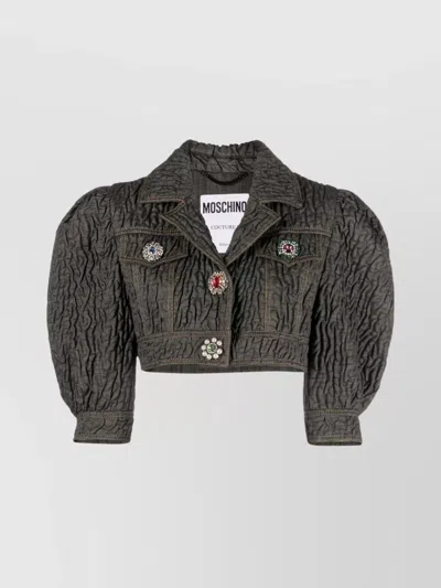 MOSCHINO STRUCTURED CROPPED JACKET WITH HIGH-WAISTED TROUSERS