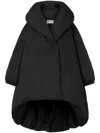 Moschino Asymmetrical High Collar Relaxed Sleeves Coat In Black