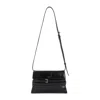 Moschino Structured Leather Shoulder Bag With Adjustable Strap In Black