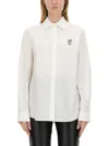Moschino Cotton Shirt With Long Sleeves And Regular Fit In White