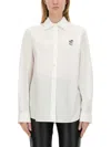 Moschino Cotton Shirt With Long Sleeves And Regular Fit In White