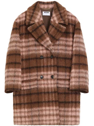 Moschino Structured Women's Coat In Brown