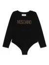 Moschino Studded Logo Bodysuit In Black