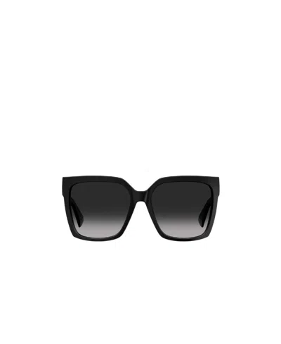 Moschino Studded Square Frame Sunglasses In Black