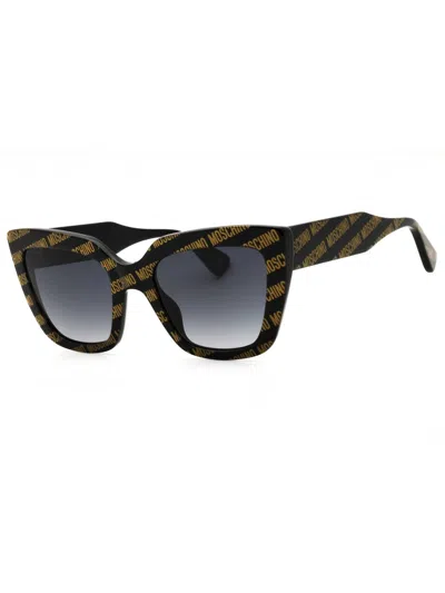 Moschino Logo-print Cat-eye Sunglasses In Black