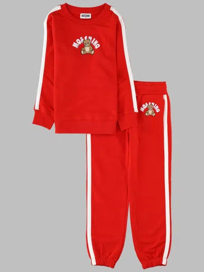 Moschino Stylish Mini Tracksuit For Kids In Red