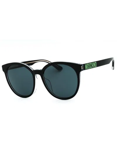 Moschino Stylish Round Women's Mini Sunglasses In Blue