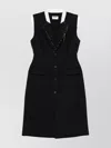 Moschino Stylish Sleeveless Dress Featuring Flap Pockets In Black
