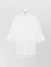 Moschino Stylish Top Featuring Wide Sleeves And Collar In White