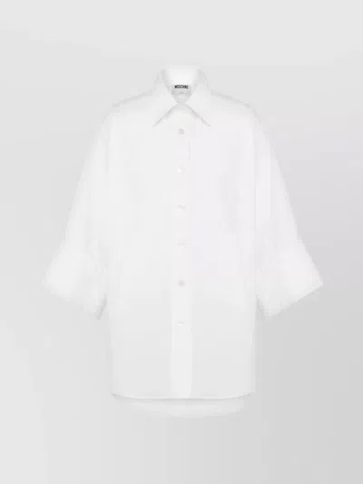 MOSCHINO STYLISH TOP FEATURING WIDE SLEEVES AND COLLAR