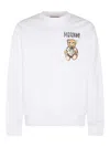 Moschino "drawn Teddy Bear" Sweatshirt In White