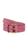 Moschino Suede Belt In Pink