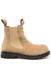 Moschino Suede Chelsea Boots In Brown